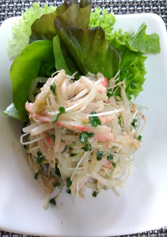 もやしの醤油麹とマヨネーズの和え物