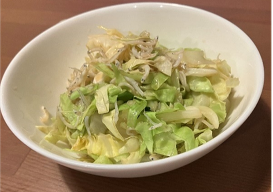 キャベツとシラスの和え物