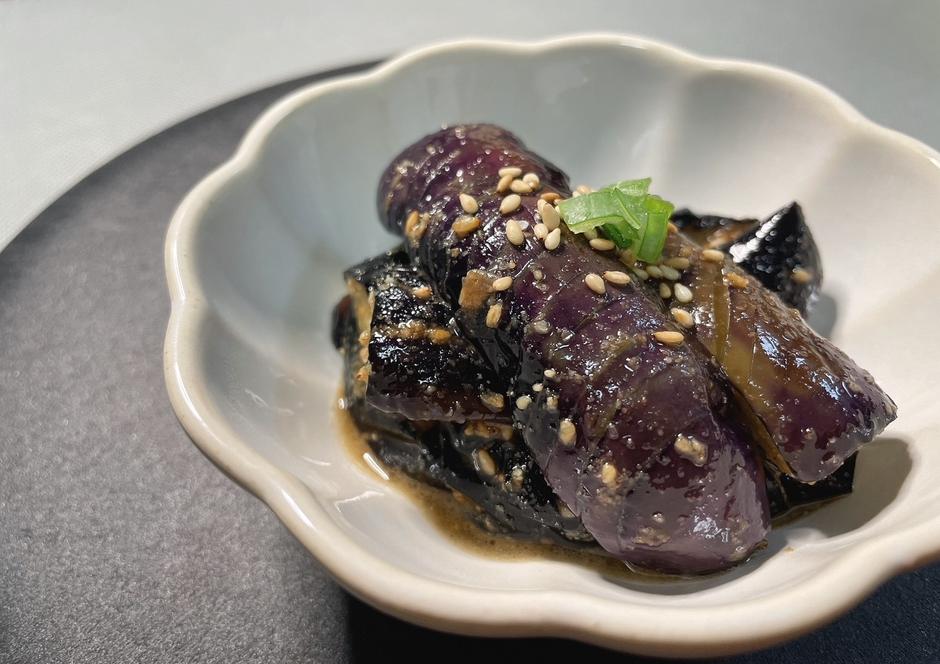電子レンジで手軽に なすの胡麻和え